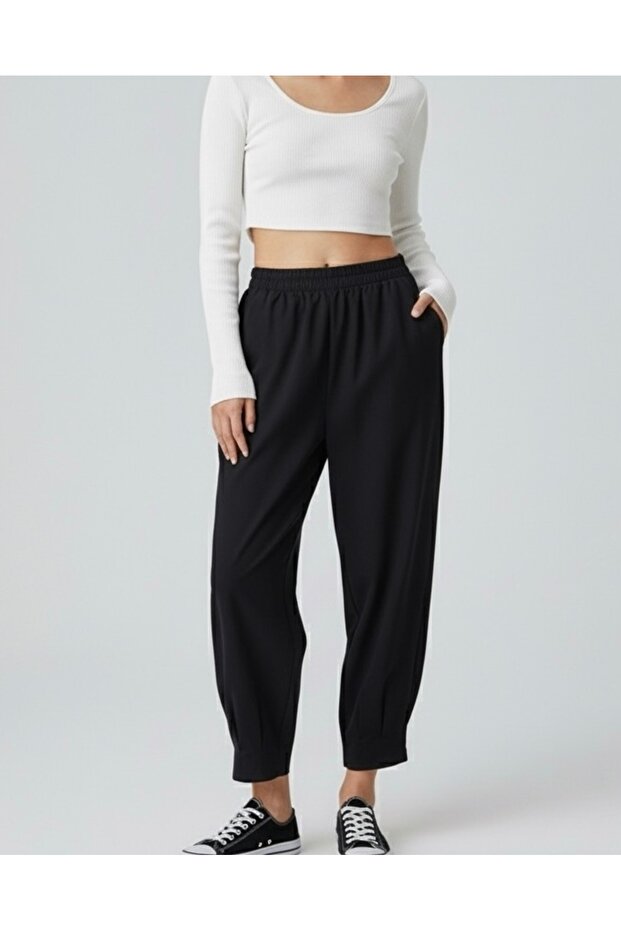 Combed cotton trousers - 1