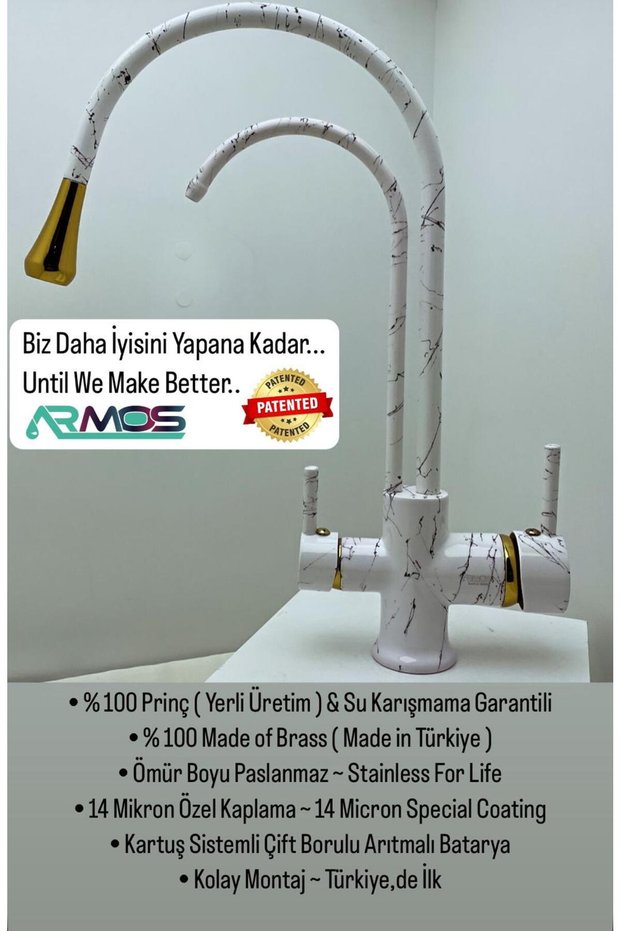 Purified Kitchen Faucet with 10-Year Warranty 3-Way Purified Kitchen Sink Faucet
