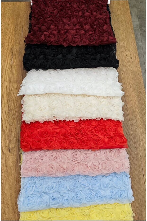 3 D güllü tül kumaş - 2