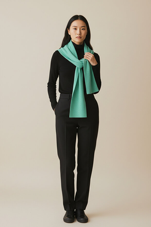 Mint Basic Triko Atkı - 2