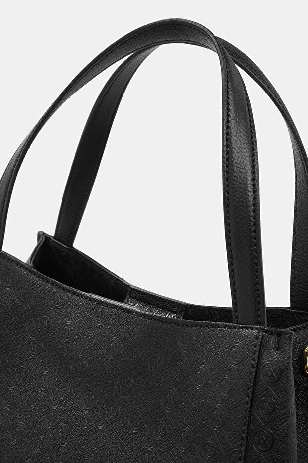 SİYAH MONOGRAM ÇANTA - 5