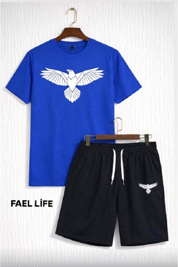Girls/Boys Loose Fit Shorts T-Shirt Kuzgun Printed Set