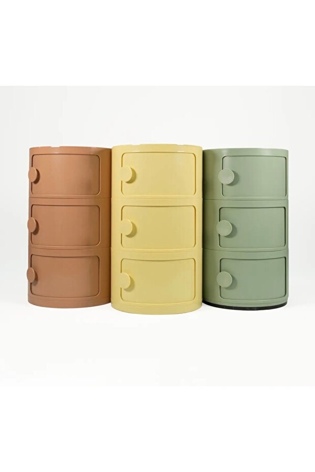 Duru 3 Çekmeceli Komodin Toz Pembe - 3