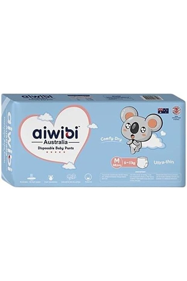 Ultra-Thin Baby Pants Diaper – 360° Stretch Waist- Medium 48