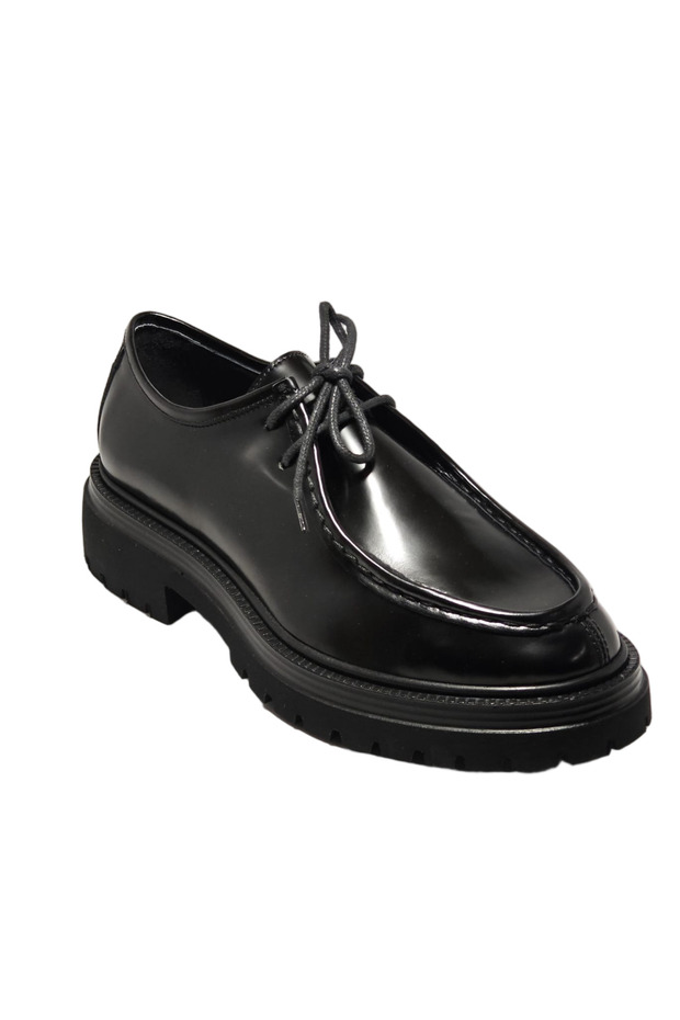 0624 Alviso Longo Genuine Leather Handmade Men's Black Open Casual Shoes