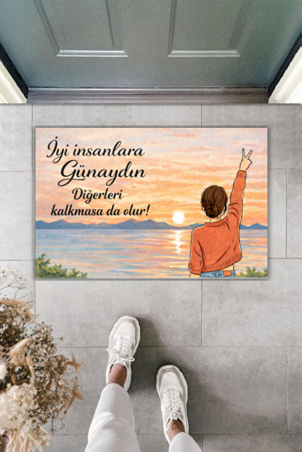 Modern Digital Printing - Good Morning to Good People - Doormat