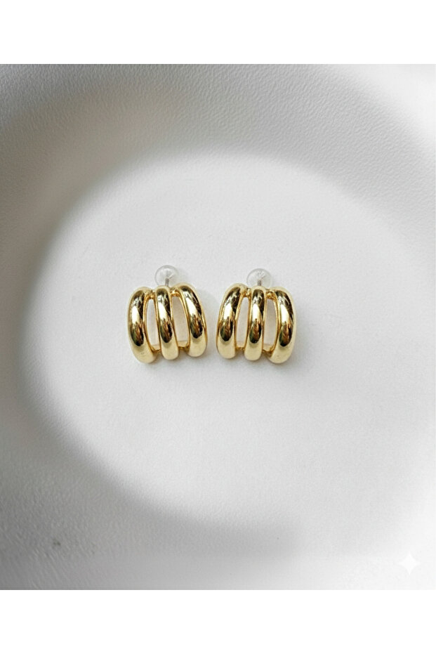 Three Ring Look Earrings - 1