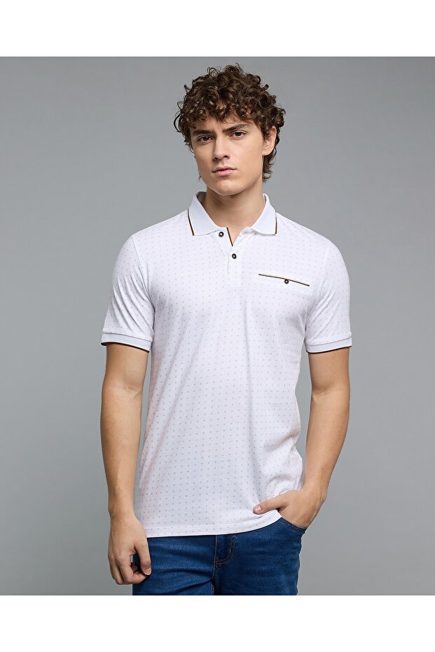 Printed Polo T-Shirt With Short Sleeves