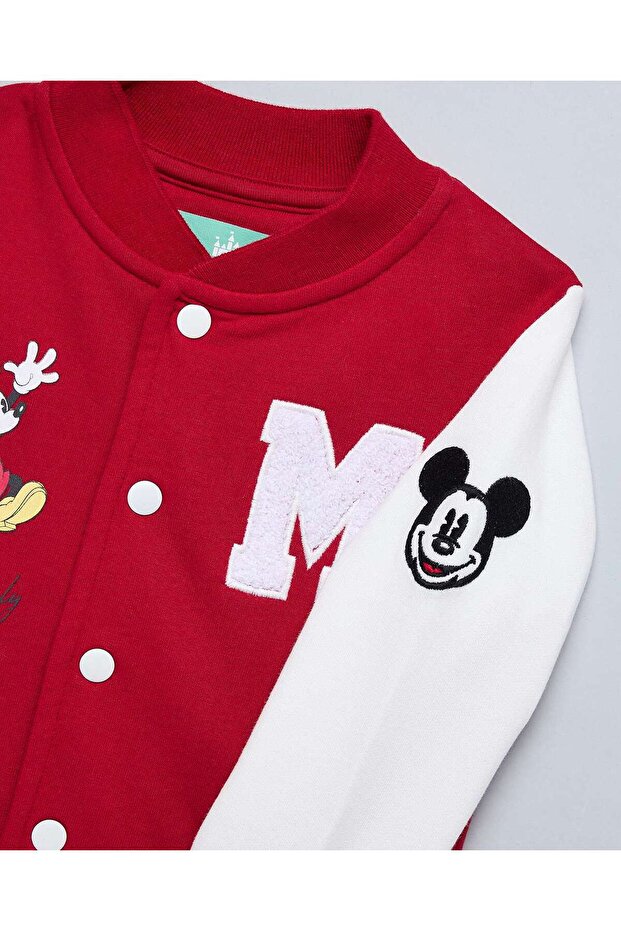 Color Block Bomber Jacket With Button Closure - 4