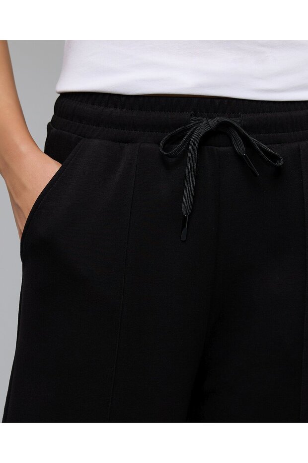 Solid Sweatpants With Drawstring Waist - 6