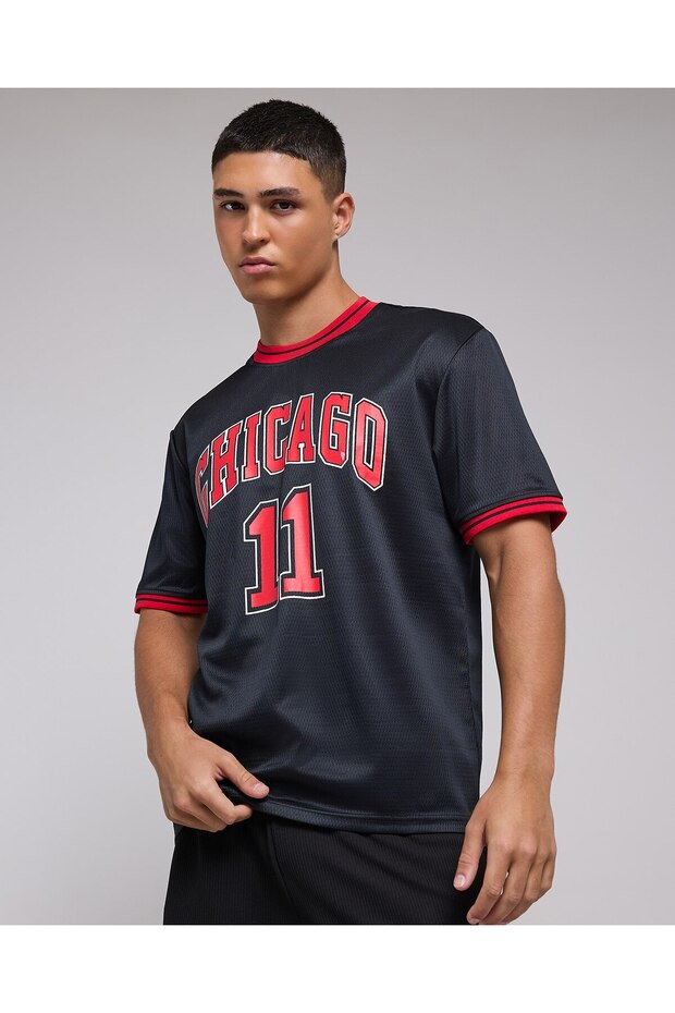 Varsity Print T-Shirt With Crew Neck And Short Sleeves