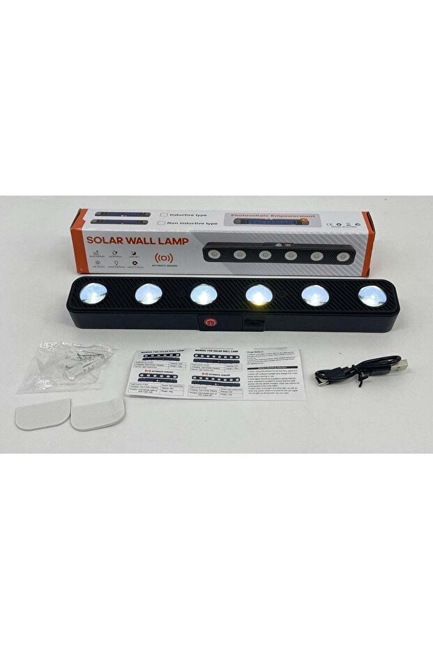 Solar Powered Wall Light LED Motion Sensor Outdoor Waterproof Rechargeable Security Lamp