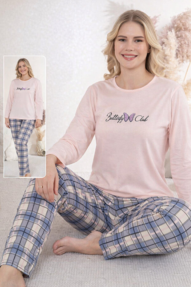 طقم بيجامة نسائية من BOYRAZ بنقشة قلب SENDY