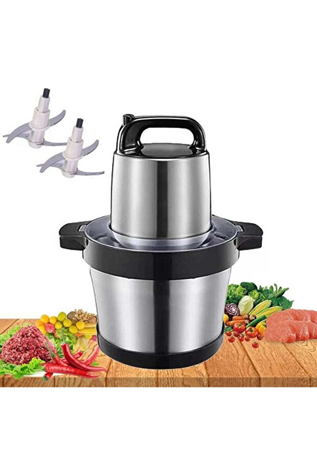 مفرمة لحم متعددة الوظائف سعة 8 لترات، محضرة طعام كهربائية - 3