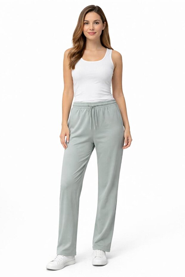 Women’s Soft Woven Polyester Trouser | Elastic Waist Casual Pants | Lightweight & Comfortable |