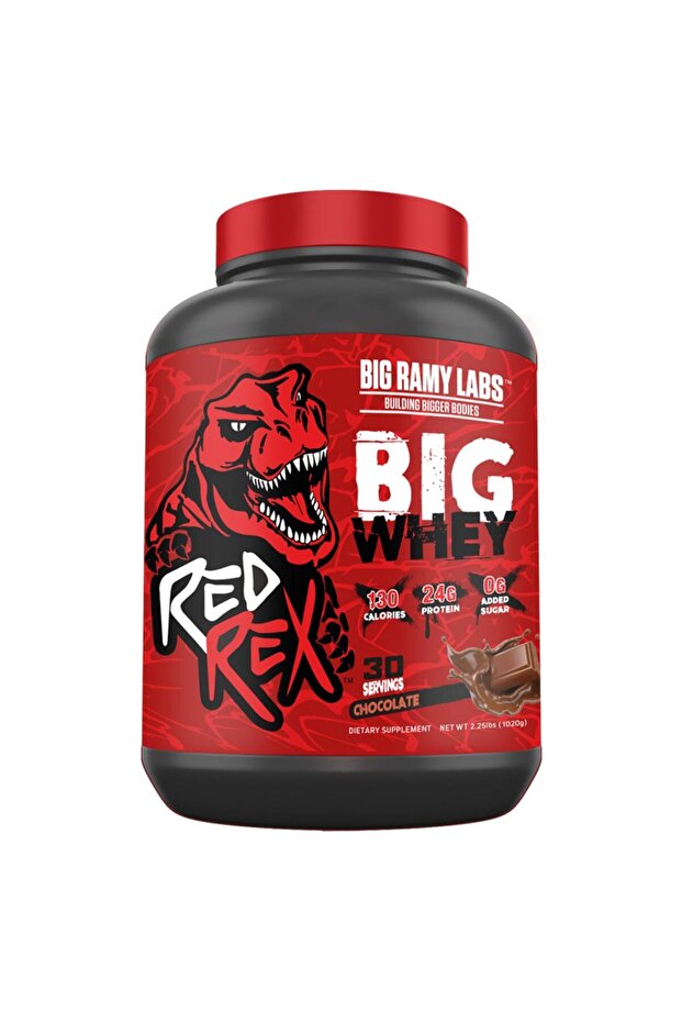 Red Rex Big Whey, Chocolate, 2.2 LB, 24g Pure Protein Per Serving