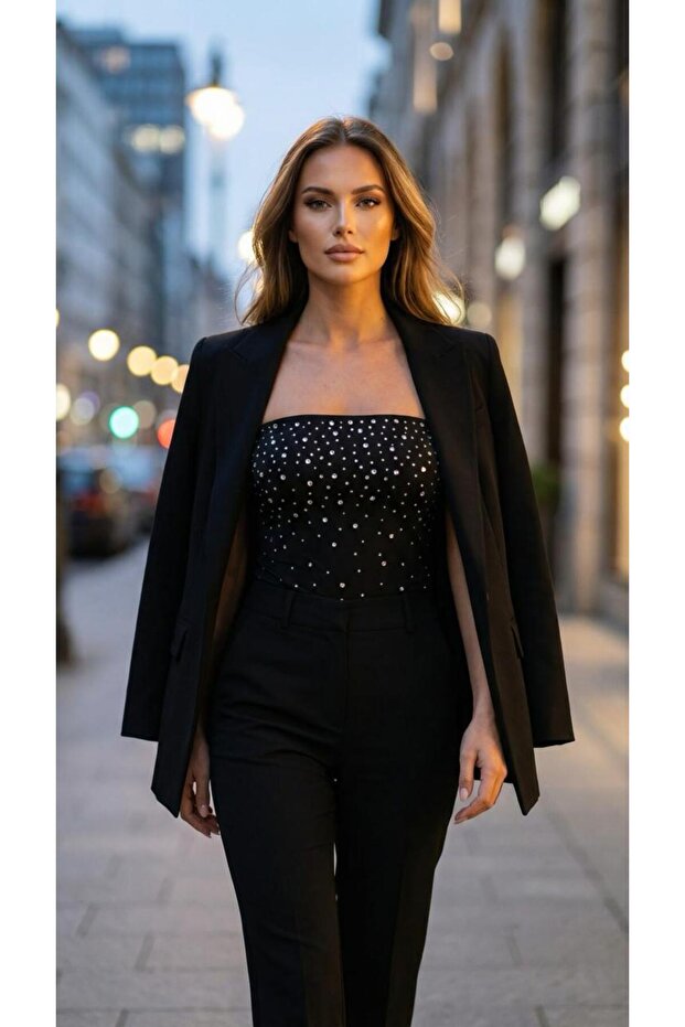 taşlı bodysuit - 2