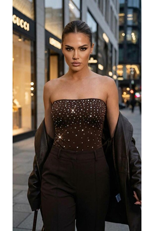 taşlı bodysuit - 4