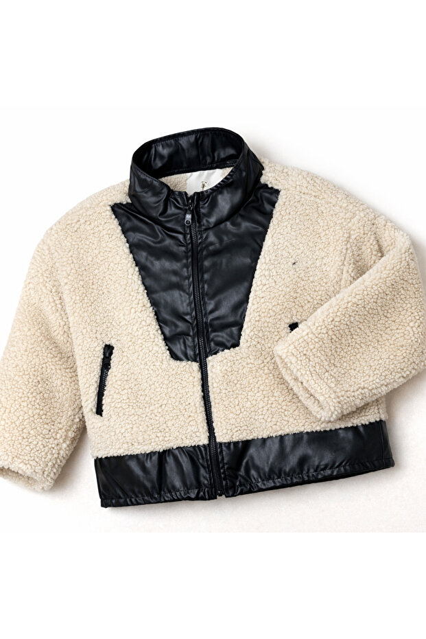 Kısa peluş ceket - 1