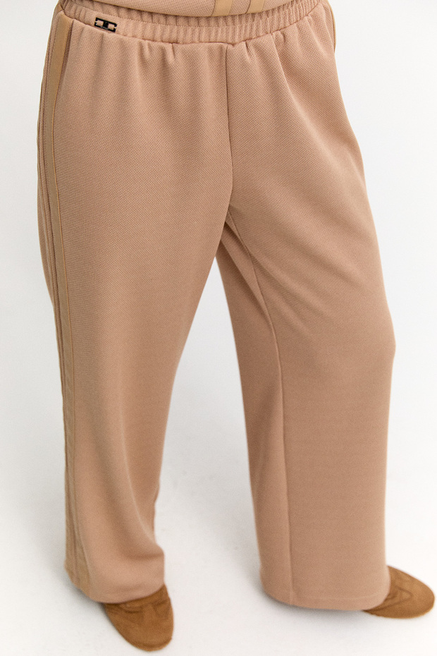 Şerit Detaylı Örme Pantolon - 3