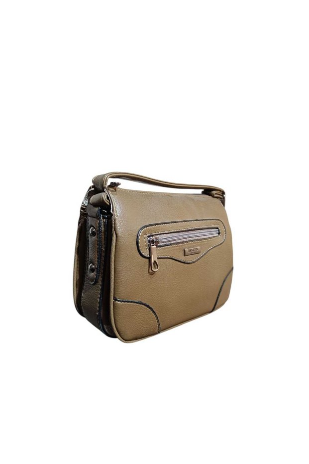 Amazing Crossbody Bag with Multiple Compartments and Convenient Use in Mink Color