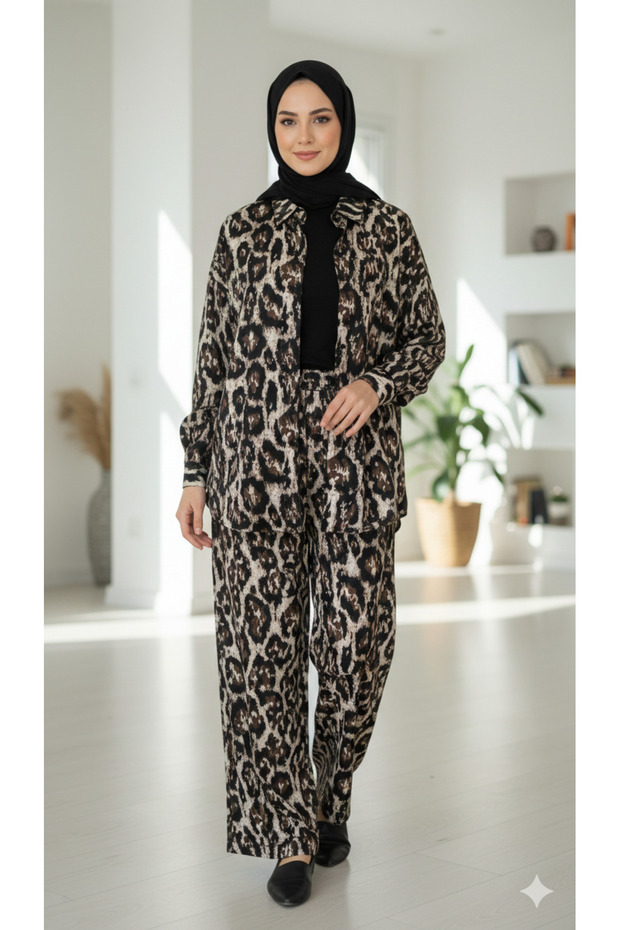Leopard Patterned Double Suit - 1