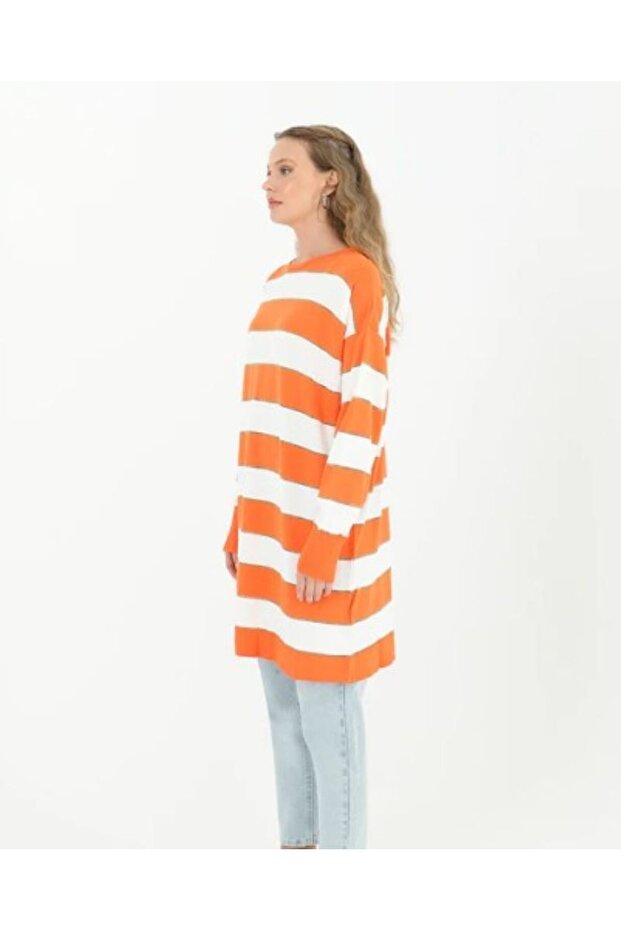 Çizgili Simli Triko tunik - 3