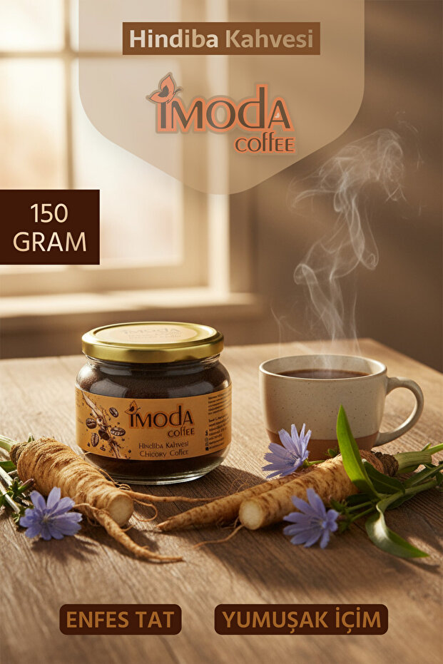 Chicory Coffee 150 Gr Glass Jar – 60 Servings Granulated Coffee, Smooth to Drink