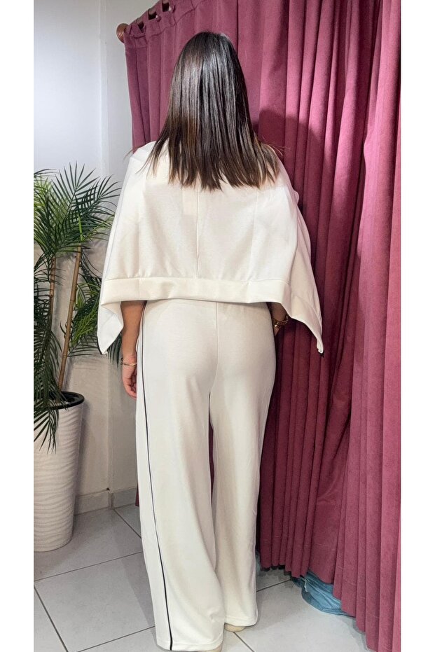 طقم بدلة رياضية من قماش المودال مع حزام - 2