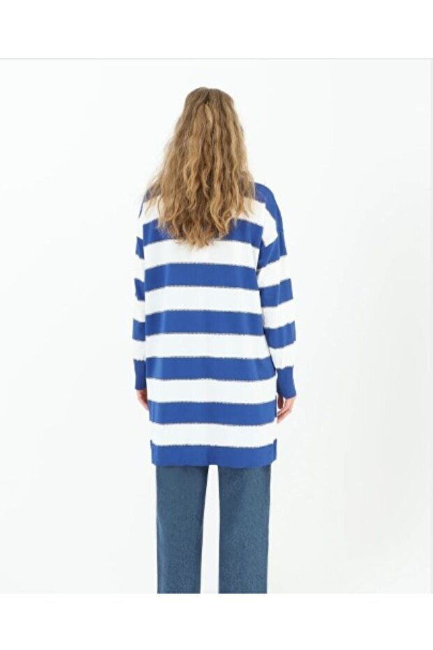 Çizgili Simli Triko tunik - 4