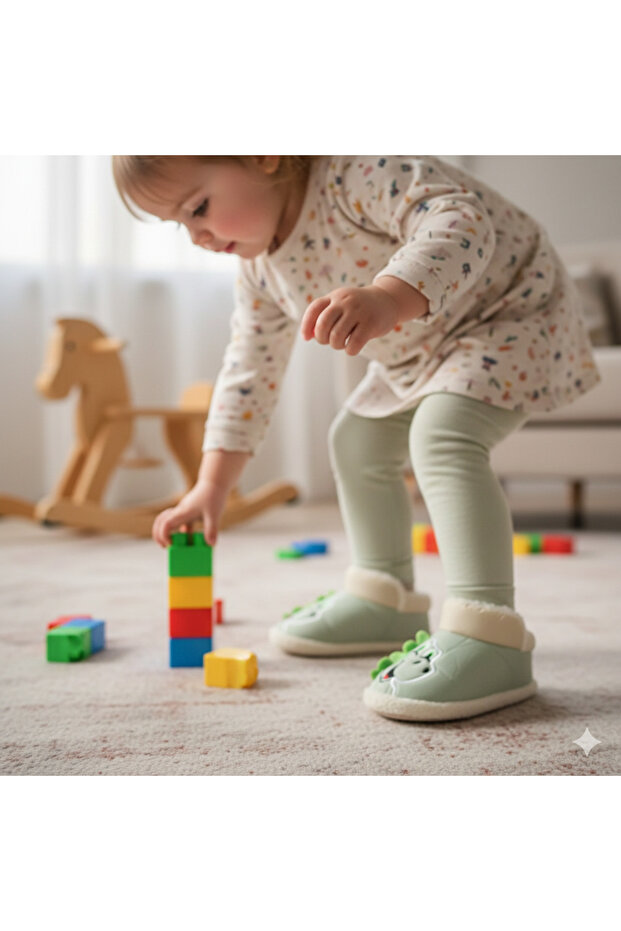 Yeşil+krem dinazor çocuk - 1