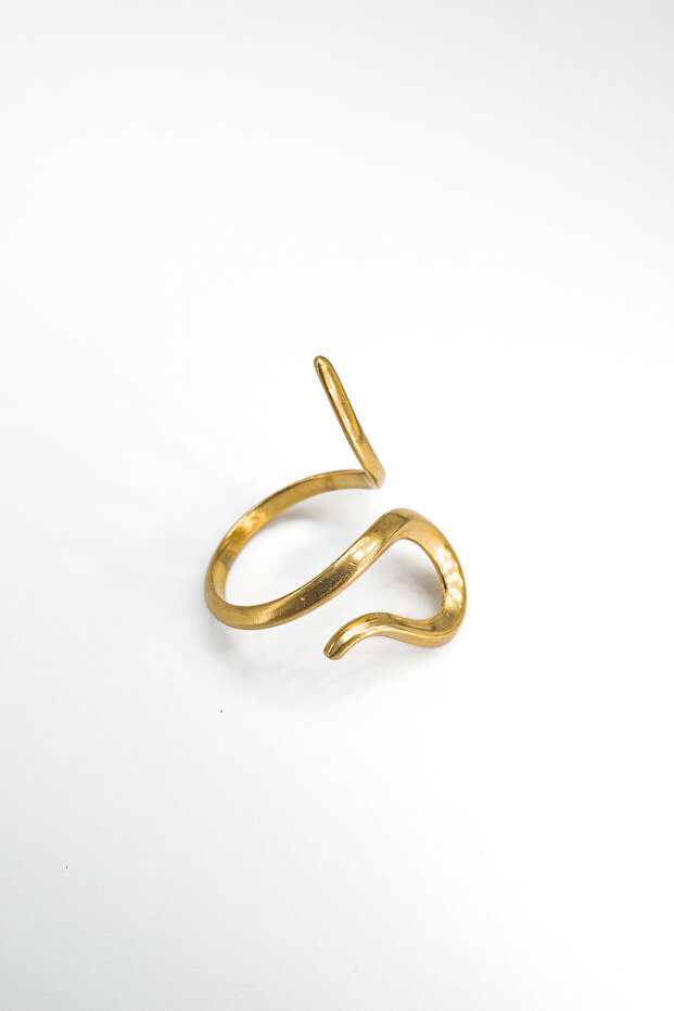 Eye-Catching Spiral Women's Ring - Adjustable Modern Design | Stainless Steel