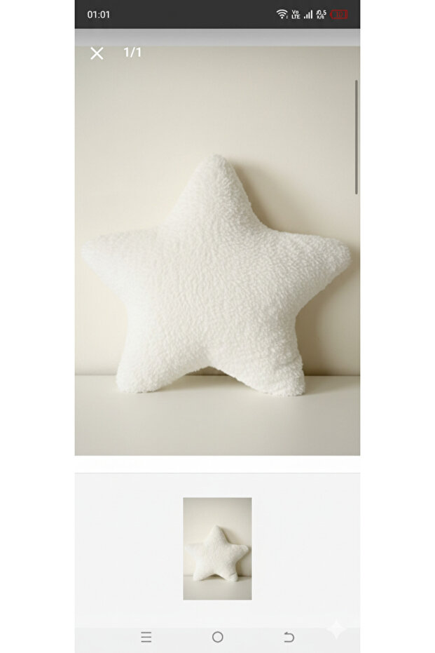 2 Decorative Star Shaped Pillows 35 cm