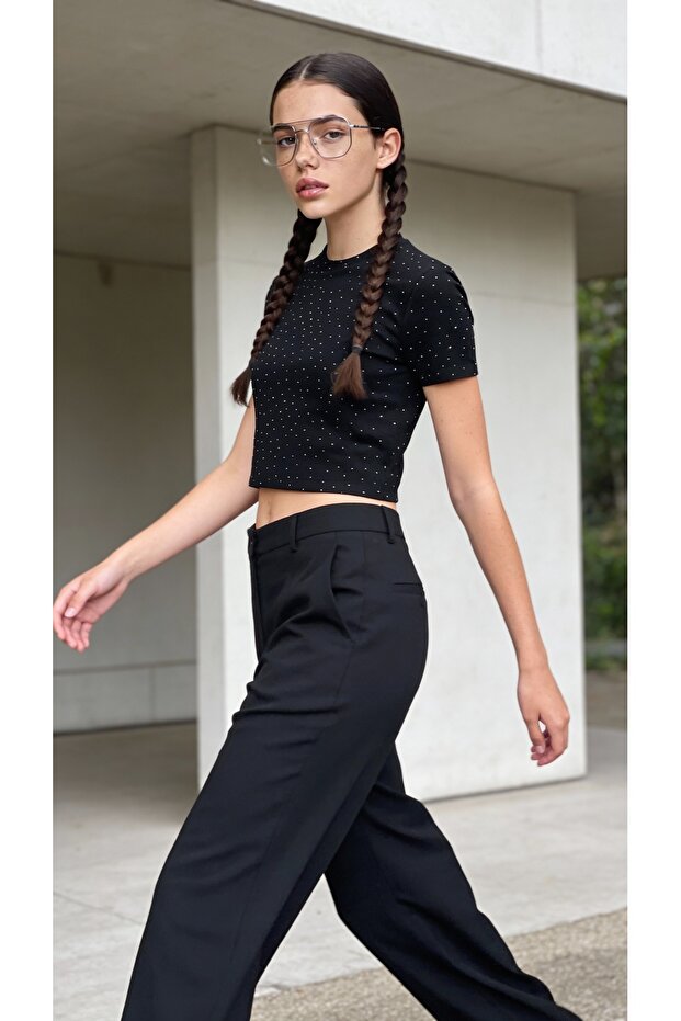 MODAL BASIC TAŞLI TSHIRT - 4