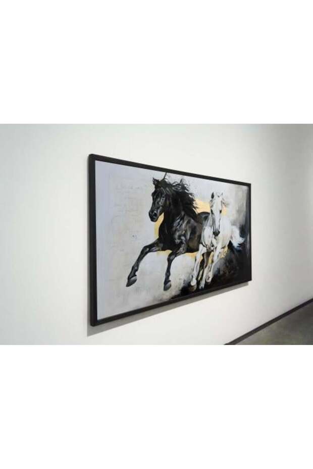 لوحات فنية خيل مطبوعة على قماش الكانفس موديل ( 2504)