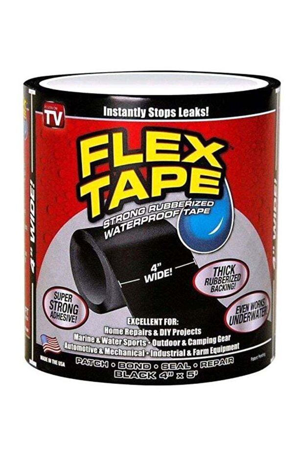 شريط لاصق مرن مقاوم للماء أسود - 1