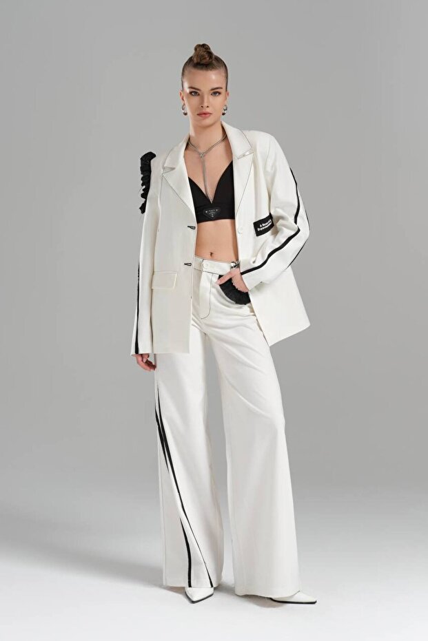 OMUZ DEKOLTELİ TASARIM CEKET - 4