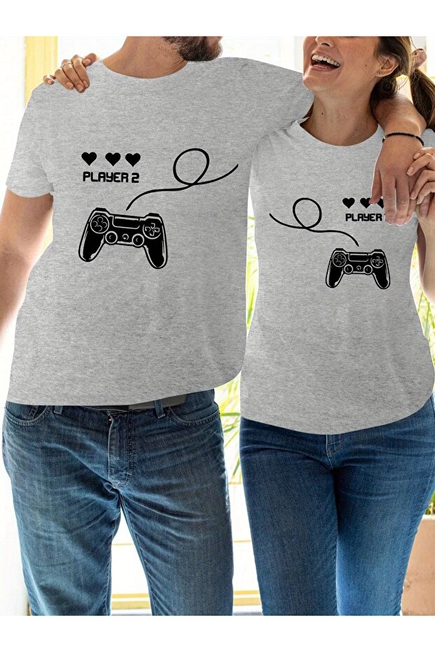 Unisex Couple Combination 1 Piece Men's Model Valentine's Day Printed Comfortable Fit T-Shirt