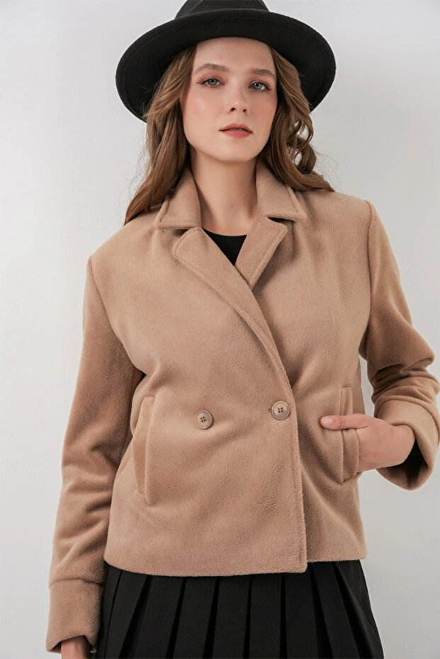 Short Cashmere Jacket 0725 - Biscuit - 3