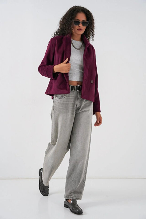 سترة قصيرة 0725 - بورجوندي - 2