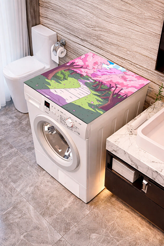 Washing Machine Dryer Cover Protection Pad Mat Non-Slip Washable