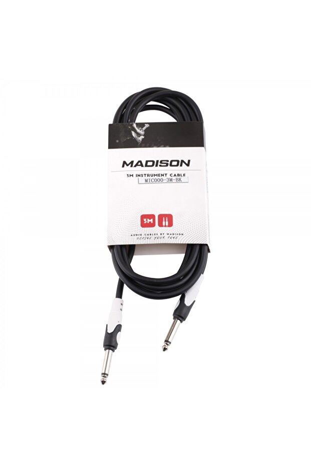 كابل جيتار MIC000-3M-BK (3 أمتار أسود) | طلاء PVC مرن منخفض الضوضاء