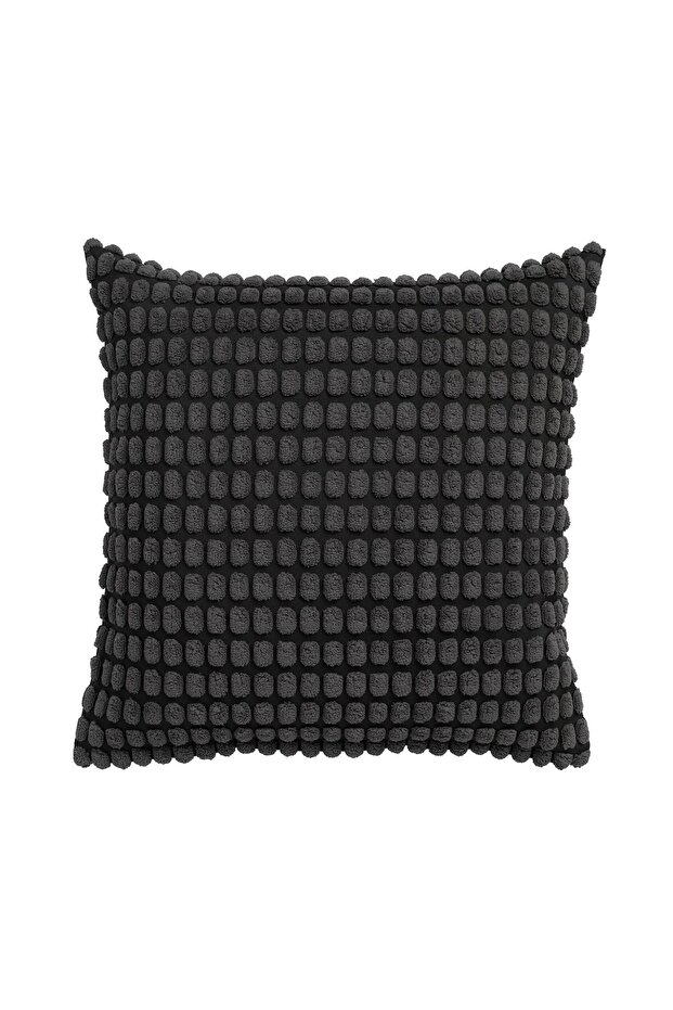 Throw Pillow Cover Two Pieces 65X65 cm Zippered Pillow Cushion Cover Inner Not Included Black Color
