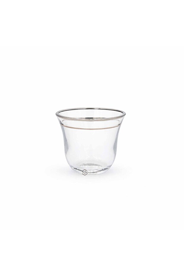 طقم فناجين بخطين فضي - 1