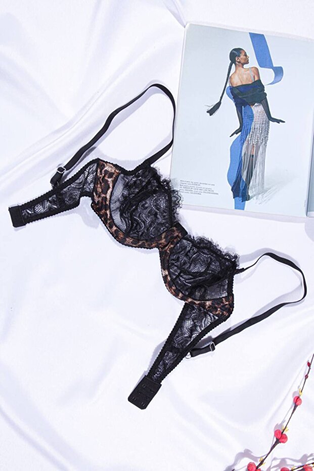 طقم حمالة صدر بنقشة الفهد - 8