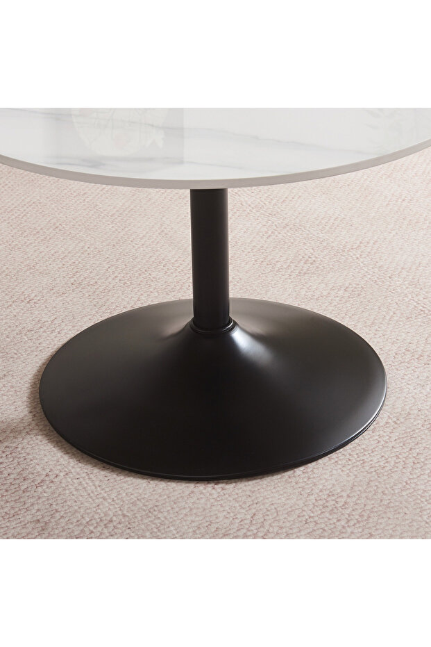 طاولة قهوة مستديرة من الحجر المتكلس من إلفيس إن إكس تي - 3