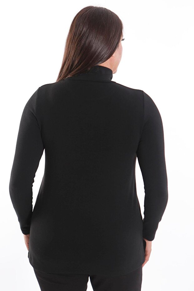 Yarım Balıkçı Siyah Triko - 7