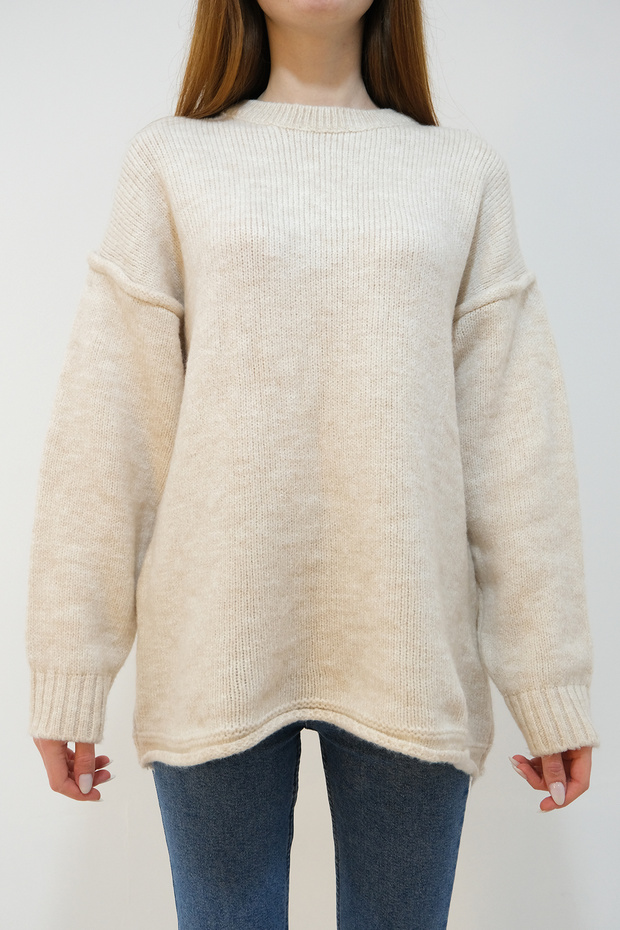 BEJ RENK TRİKO KAZAK - 2