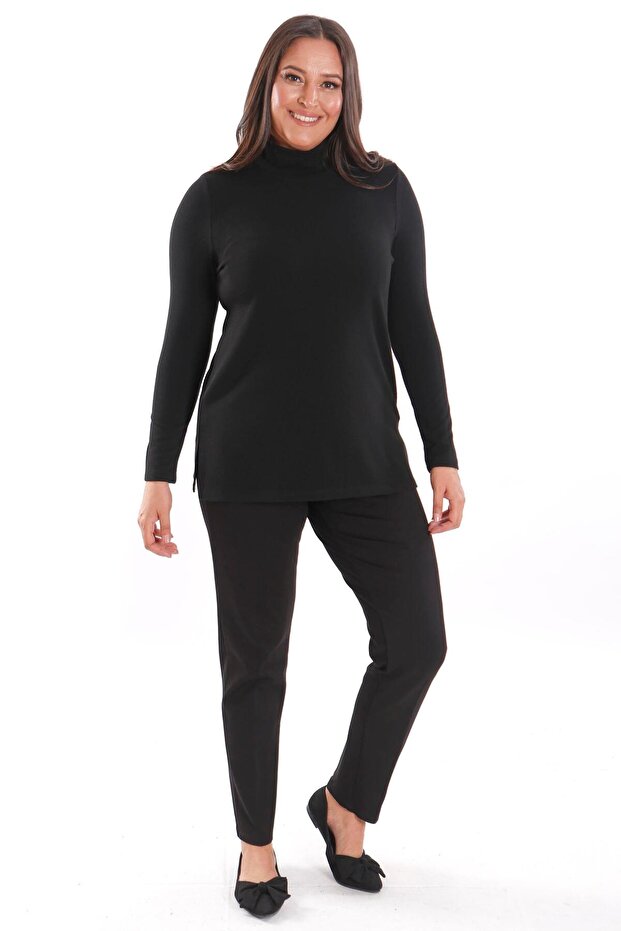 Yarım Balıkçı Siyah Triko - 3