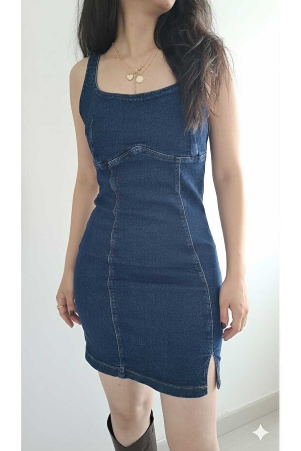 Kalın Askılı Elbise - 2